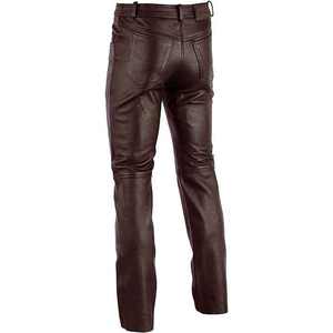 Pantalon en cuir véritable personnalisé pour hommes avec personnalisation complète en cuir de mouton et pantalon long en cuir PU taille sur mesure - Product Image 3