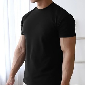 เสื้อยืดรัดรูปสำหรับออกกำลังกายในยิมของผู้ชายเสื้อผ้าลำลองเสื้อยืดแขนสั้นรัดรูปรัดรูปเสื้อยืดเพาะกายสำหรับผู้ชายในฤดูร้อน - Product Image 3