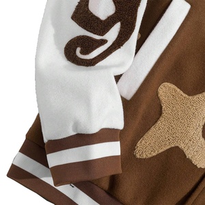 Chaqueta Varsity Personalizada Bordada para Hombre, Chaqueta de Lana Tejida con Letras Bordadas, Chaqueta de Invierno con Botones y Parches en las Mangas - Product Image 5