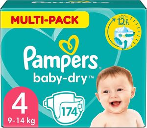 Pañales Pampers Baby-Dry, talla. 4, 9kg-14kg, 1 x 174 pañales - Product Image 6
