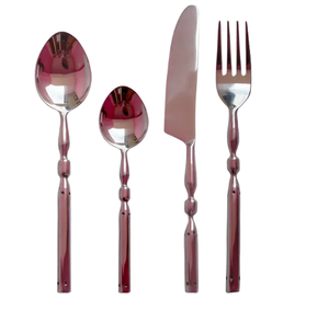 Poignée artisanale finition argentée couteau à beurre cuillères à dîner couverts couverts en acier inoxydable cuillère fourchette couverts - Product Image 4