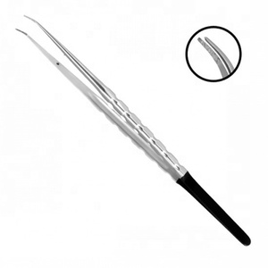 Pinzas de tejido empolvado de diamante recto Micro liso, pinzas quirúrgicas dentales, instrumentos - Product Image 2