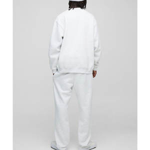 กางเกงสเวตเตอร์ของผู้ชายกางเกงลายทางผ้าคอตตอนแบบลำลองด้านหน้าเรียบ100% - Product Image 5