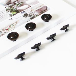 Bouton de porte de placard en alliage de zinc contemporain, bronze huilé, pour cuisine, salon, salle à manger, meubles - Durable, facile à installer - Product Image 2