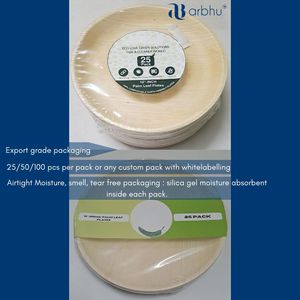 Haute qualité 100% naturel bio biodégradable feuille de palmier écologique et durable assiette bols cuillères pour le Camping - Product Image 3