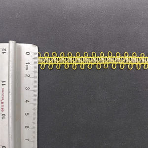 Dentelle Métallique Unique de 1 cm de Largeur, Motif Paisley Écologique, Design Traditionnel et Vintage - Product Image 1