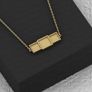 Superbe composant de bijouterie semi-monté en argent 925 pour pendentif et breloque, avec sertissage carré à lunette de 10 mm et 8 mm, pour chaîne et résine, pour bijoux commémoratifs - Product Image 1