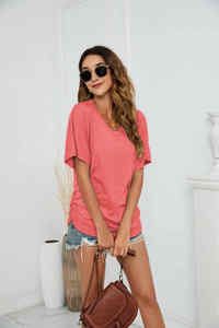 เสื้อยืดผู้หญิงหลากสีขายส่งจำนวนมาก เสื้อยืดลำลองแขนสั้นสำหรับฤดูร้อน ระบายอากาศได้ดี แห้งเร็ว ไม่ยับ คุณภาพสูง ผ้าแคนวาส - Product Image 2