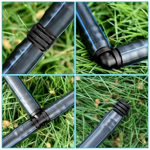 Kit de raccords pour irrigation goutte à goutte, ensemble de tubes de 16 mm, coudes, embouts, bouchons, connecteurs à barbelés pour systèmes d'irrigation goutte à goutte - Product Image 4