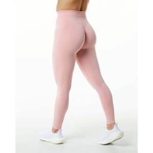 Mallas rosas sin costuras de cintura alta para mujer, ropa deportiva elástica para entrenamiento de gimnasio con Control de barriga para pantalones de Yoga atléticos a prueba de sentadillas - Product Image 2