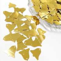 Paillettes Métalliques en Forme de Cloche, Confettis en Feuille d'Or, Décoration Artisanale en PVC 18x19mm pour Boîte Cadeau de Noël DIY
