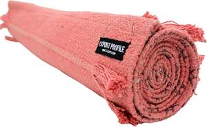 Tapis de méditation en coton tissé à la main rectangulaire tressé intérieur extérieur assis tapis de prière réversible tapis de ferme - Product Image 3