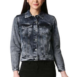 Vente en gros OEM Vestes en jean pour femmes 100% coton en peau de mouton respirant écologique matelassé manches longues pour femmes filles - Product Image 4
