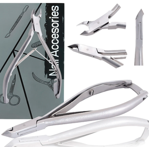 Professionnel 13 cm Satin mat finition acier coupe-ongles lame incurvée coin pinces ongles doigts outil de soin des pieds - Product Image 6