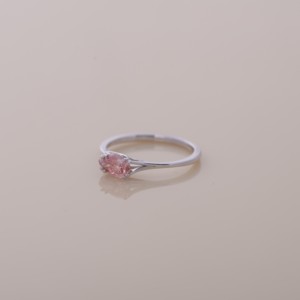 IGI Certified Pear Cut Pink Lab Grown Diamond Solitaire Engagement-Wedding <b>Ring</b> 14K White/Rose/Yellow Gold Rhodium Plated Prong - Product Image 2