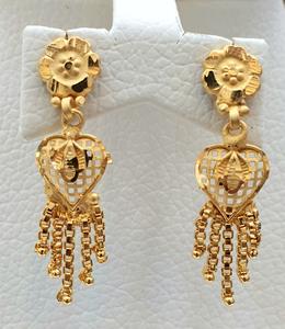 Parures de bijoux classiques indo-africaines plaquées or 24 carats, en laiton et cuivre, pour mariages, fêtes, fiançailles, fabrication artisanale, design Calcatta - Product Image 3