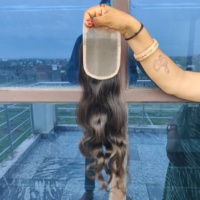 Extensions de cheveux humains 4x4 Closure, bouclées, couleur naturelle, sans nœuds, qualité supérieure, cheveux indiens bruts, vente chaude