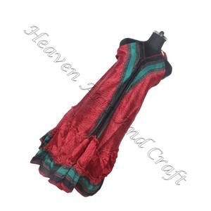 Robes indiennes en soie Vintage faites à la main, vêtements tendance d'été et de plage, robe longue pour filles, offre spéciale - Product Image 1