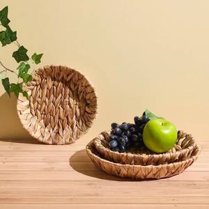 Plateaux en jacinthe d'eau naturelle, accessoire cadeau pour la maison, plateau pour servir du thé, du café, des collations, vente en gros - Product Image 4