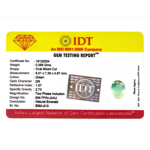 มรกตโคลอมเบีย-1.93 กะรัต เจียระไนเหลี่ยม สีเขียวมรกต แดง พาราอิบา ชมพู วัสดุเพชร ผลิตในห้องปฏิบัติการ ผ่านการอบความร้อน - Product Image 4