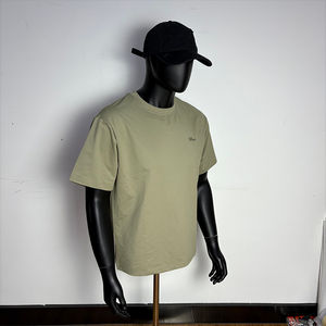 Camisetas Lisas Personalizadas OEM al por Mayor, 300 g/m², Camisetas Casuales para Hombre con Estampado en Relieve, Manga Corta - Product Image 2