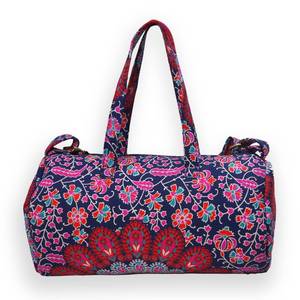 Vintage Mandala Luxury Sport Durable Cotton Eco-Friendly Large Capacity Travel Weekender Bag for Women with Zipper Closure - Product Image 4