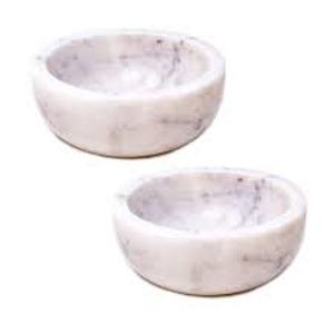 Premium Design <b>White</b> Marble <b>Serving</b> <b>Bowl</b> Set of 2 with extra Great Quality and Material at Very Inexpensive Cost - Product Image 1