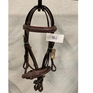 Excelsior anatomic หนังงูงูม้าสีน้ำตาลบังเหียนหนังแบบแฟลชสายบังเหียนขนาดรวมผลิตภัณฑ์ม้าของผู้ผลิต - Product Image 2