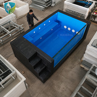 Piscine sur mesure OEM avec revêtement en WPC, coque en fibre de verre acrylique pour villa, hôtel, complexe hôtelier