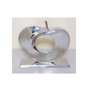 งานประติมากรรมอะลูมิเนียมฐานหินอ่อนทันสมัย คุณภาพดีที่สุด ของขวัญแต่งงาน ดีไซน์หรูหรา สีขาวทอง ยอดนิยม ตกแต่งโต๊ะทำงานในโรงเรียน - Product Image 4