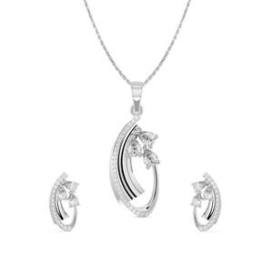 NOVAMART Fine Orla 925 <b>Sterling</b> <b>Silver</b> Pendant <b>Earring</b> <b>Set</b> for Wedding Occasions Wholesale Export - Product Image 1