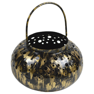 Lanterne à bougie antique Design de finition coloré Lanternes en métal massif pour le salon Décor à la maison Support de t-light en forme multiple - Product Image 1