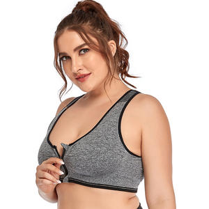 Soutien-gorge de yoga antichoc pour femmes AMASON grande taille sans couture avec fermeture à glissière avant soutien-gorge de yoga de course à pied sans armatures soutien-gorge de sport pour femmes - Product Image 4