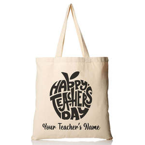 Sac fourre-tout personnalisable pour la Journée des enseignants, sac cadeau pour enseignant - Product Image 3