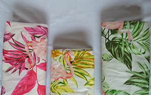 Tissu imprimé en blocs flamant rose, tissu de couture pour femmes sérigraphié, tissu imprimé ethnique en cours d'exécution, robe d'artisanat en coton pour enfants - Product Image 2