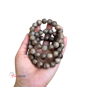 Pulsera de Rosario de madera de agar Natural de estilo étnico vietnamita, cuentas de madera budista moteadas de tigre sumergible para hombre - Product Image 5