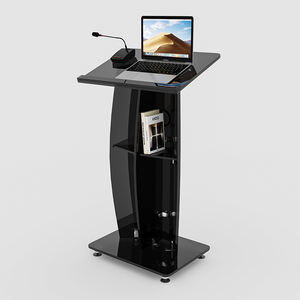 Kunden spezifische hochwertige Glas Podium Schul reden Rednerpult Exquisite Designs Tragbarer Glas Podium Stand - Product Image 3