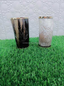 Noorbaba haute qualité personnalisé gravé boussole thir marteau Viking corne tasse en Style animal artisanat naturel décoratif - Product Image 6