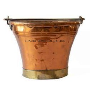 Corrosion-resistant metal charcoal <b>bucket</b> with an easy-carry handle great for outdoor parties grilling and <b>fire</b> pits - Product Image 1