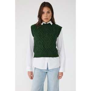 Suéter de Punto sin Mangas con Patrón Geométrico - Product Image 4