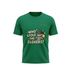 T-Shirt Unisex Personalizzata per San Patrizio, Club dei Scherzi, Grafica Leprechaun, Divertente Quadrifoglio Irlandese Verde, Personalizzabile Promozionale - Product Image 2