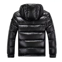 Chaqueta de Plumón para Hombre, Talla Grande, con Cierre y Manga Larga, con Logotipo Personalizado Impreso, Venta al Por Mayor, Nueva Colección de Invierno