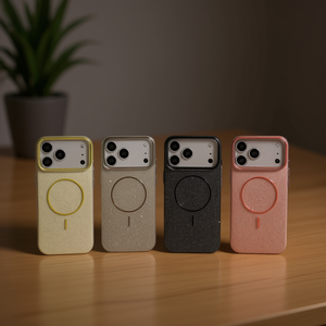 Étui magnétique sans fil texturé à paillettes en relief TPU+PC pour iPhone 15 Plus – Accessoire de téléphone portable haut de gamme - Product Image 2