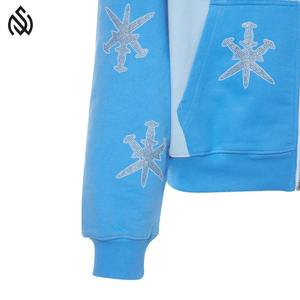Mens Venta caliente Rhinestone Hoodies Oversized Custom Logo Rhinestone Hoodies Hecho en Pakistán - Product Image 3