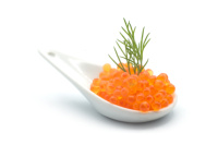 Truite roe-sphère 340g bocal en verre 11oz œufs de poisson garniture de nourriture gastronomique sushi décoration protéine fruits de mer truite caviar