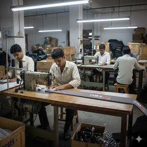 Ceinture de musculation RexFit Sports en cuir de vachette véritable avec boucle à levier réglable pour l'entraînement en salle de sport - Product Image 6