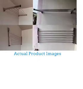 Tendedero de Ropa Moderno de Dos Niveles, Plegable y Duradero, de Acero Inoxidable, Apto para Exteriores, para Baño, Hecho en India - Product Image 3