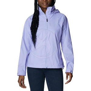 Wholesale OEM Knitted Breathable Cotton Plus Size <b>Women</b> <b>Windbreaker</b> Jacket Custom Made with Custom Color & Logo Polyester/Cotton - Product Image 1