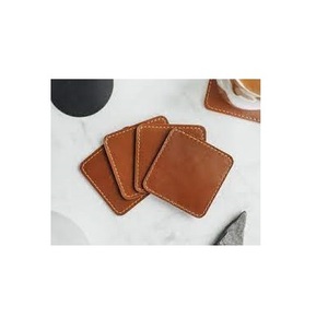 Posavasos de cuero Uso de artículos de mesa Fabricante indio 100% Mesa de posavasos de cuero de la mejor calidad hecha a mano Venta directa de fábrica - Product Image 5