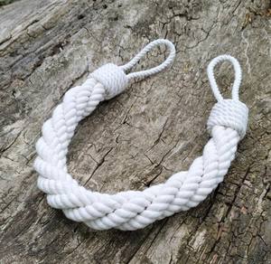 Attaches de rideaux blancs en coton, design classique, attaches de rideaux, supports de rideaux - Product Image 2